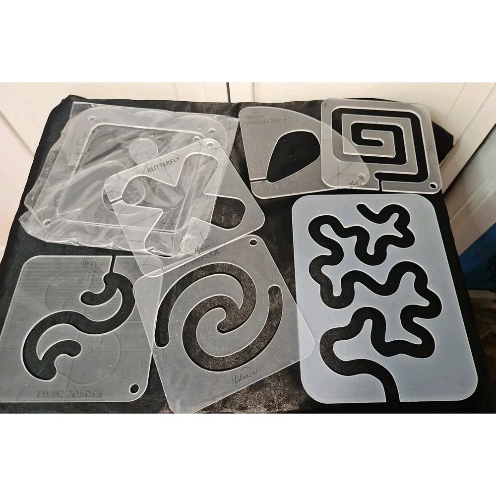 Lot of 8 Quilting Stencil Twins Cube Love Border Wanderer Butterfly Whirlpool